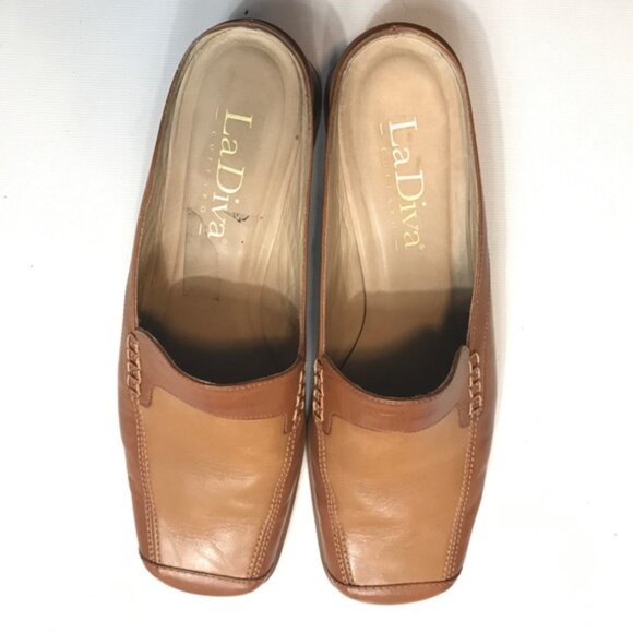 La Diva square toe mules Sz 11 - Picture 4 of 8